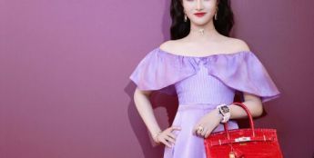 亮月影视董事长项亮月闪耀Rola Shine臻耀之夜 紫色造型与东方珠宝交相辉映