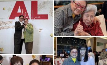 65岁陈玉莲出席寿宴近照曝光，穿红衣喜庆大方，优雅老去状态自然