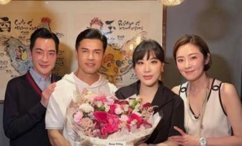 汪圆圆出席吕良伟老婆庆生宴，张玉珊夫妇也在，都保养得很好